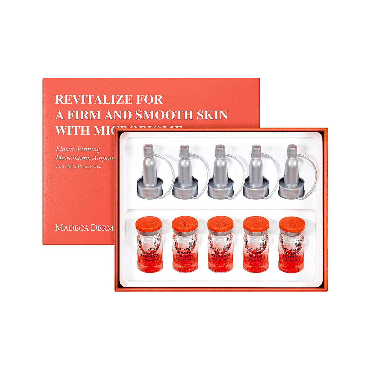 Madeca Derma Elastic Firming Microbiome Ampoule | 0.23 fl oz x 5 ea | Elastic, Firmer, Youthful Skin