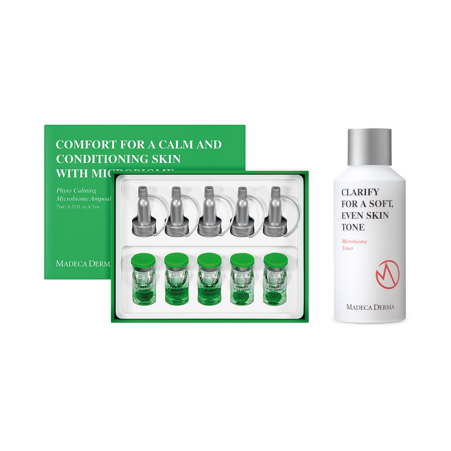 Madeca Derma Phyto Calming Microbiome Ampoule 5 ea + Toner Duo