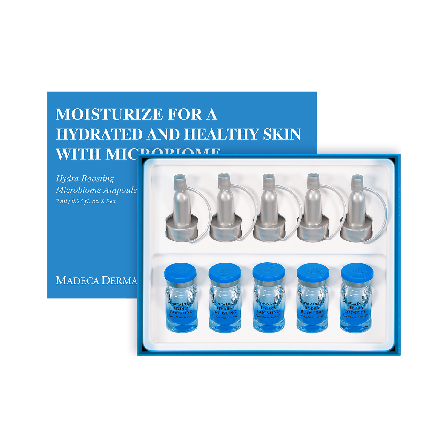 Madeca Derma Hydra Boosting Microbiome Ampoule | 0.23 fl oz x 5 ea | Repair & Skin Hydration