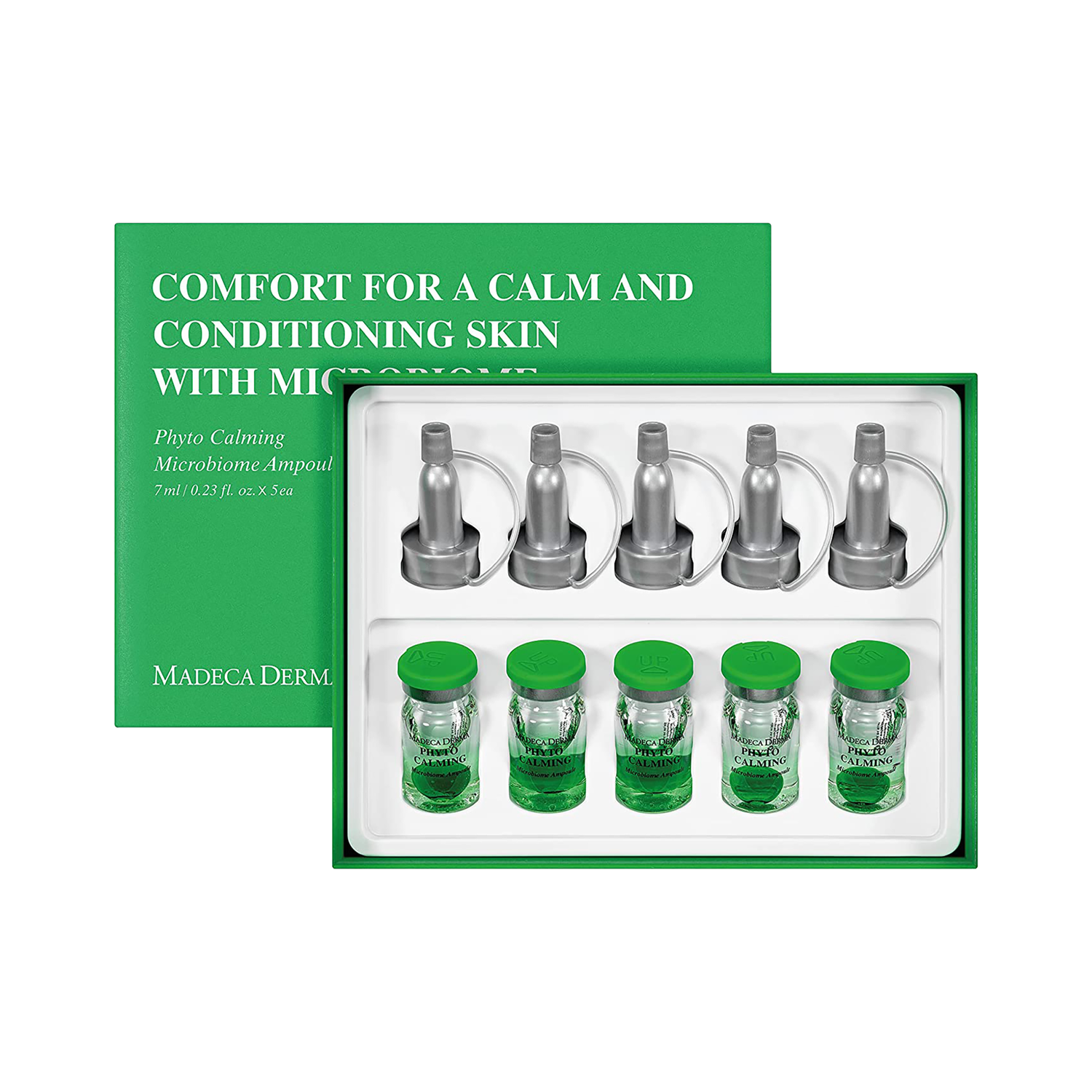 Madeca Derma Phyto Calming Microbiome Ampoule | 0.23 fl oz x 5 ea | Calm, Balance, Restore