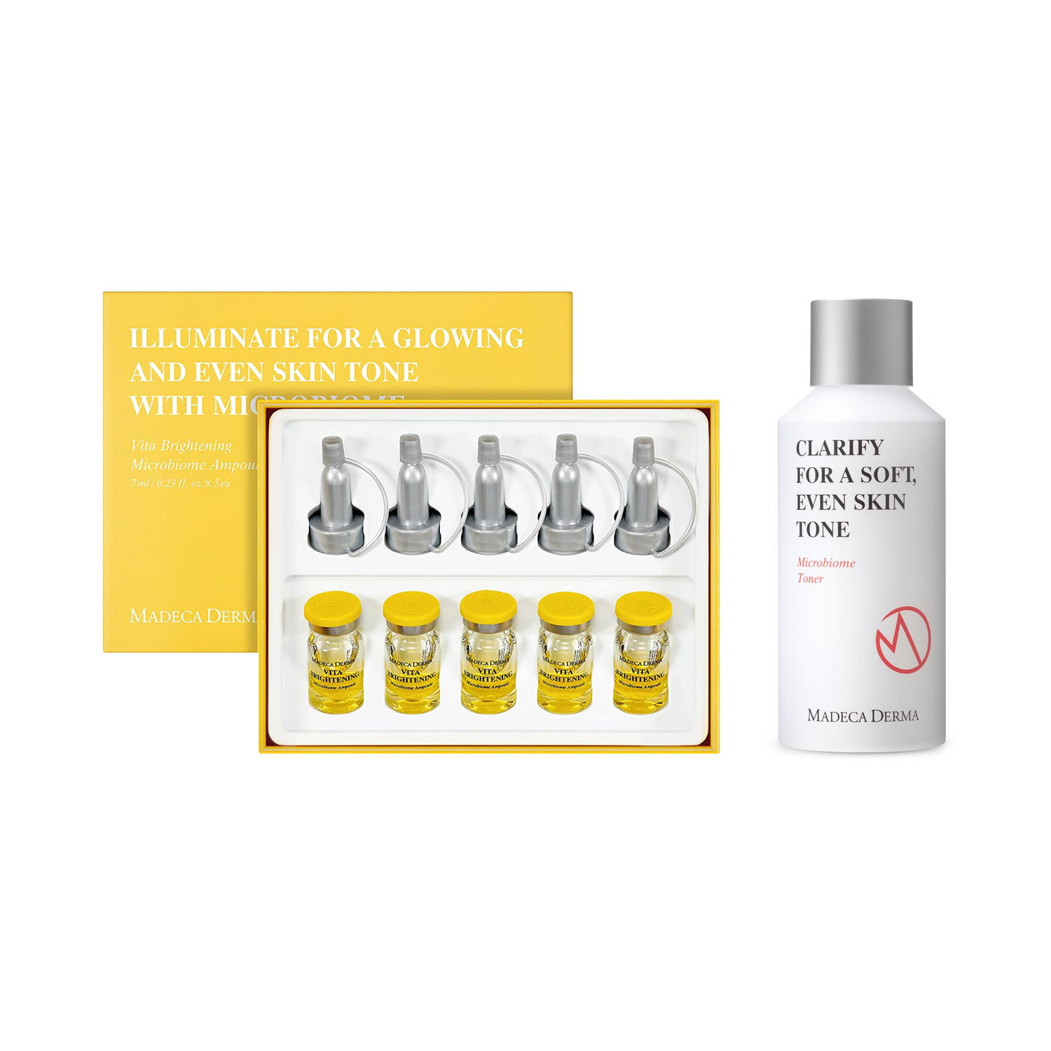 Madeca Derma Vita Brightening Microbiome Ampoule 5 ea + Toner Duo